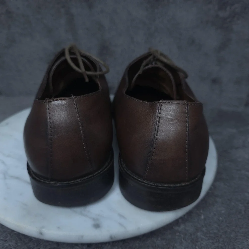 Johnston & Murphy Shoes Mens 9 Brown Leather Derby Oxford Dress Square Toe